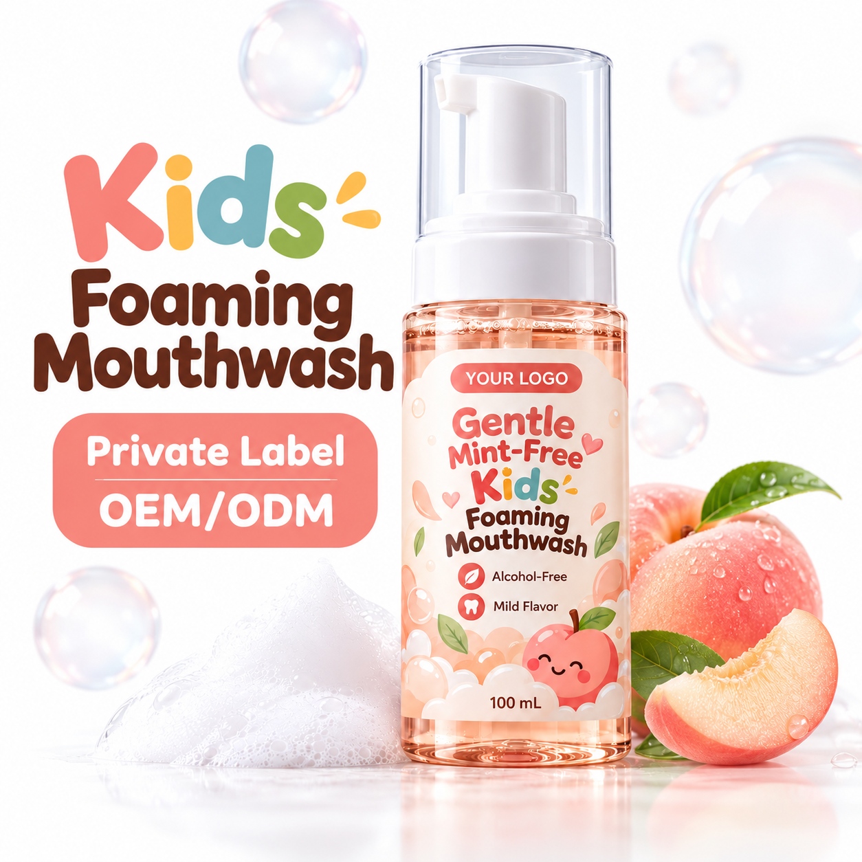 Mint-Free Kids Foaming Mouthwash Manufacturer