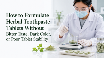Herbal Toothpaste Tablet Formulation Ingredients in Laboratory.png